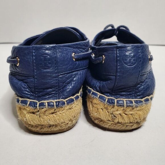 Tory Burch Skipper Boat Navy Leather Non-Slip Shoe Size 8 $296 MSRP Womens - Picture 3 of 8